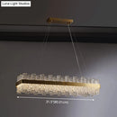 GobekUsa Modern Crystal Loop Pendant Light with Brass Finish and LED