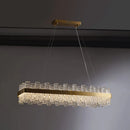 GobekUsa Modern Crystal Loop Pendant Light with Brass Finish and LED