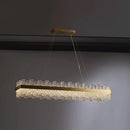 GobekUsa Modern Crystal Loop Pendant Light with Brass Finish and LED