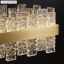 GobekUsa Modern Crystal Loop Pendant Light with Brass Finish and LED