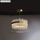 GobekUsa Modern Crystal Loop Pendant Light with Brass Finish and LED