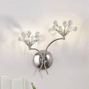 GobekUsa Modern Crystal Orb Wall Sconce Light Fixture with 2 Lights, Chrome Finish - Perfect for Living Rooms