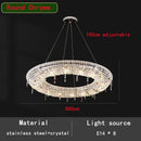 GobekUsa Crystal Oval Chandelier with LED Lights for Modern Luxury Living Spaces