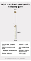 GobekUsa Modern Crystal Pendant Light with Gold Fixtures - Home Decor