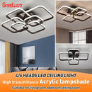 GobekUsa Acrylic Ceiling Lights Modern Chandelier LED Lamps Dining Living Room Bedroom Decor