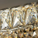 GobekUsa Crystal Ring Ceiling Light: Golden Gloss Dimmable LED Chandelier