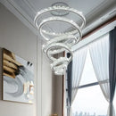 GobekUsa Crystal Ring LED Chandelier: Luxury Modern Ceiling Lighting for Stair, Dining, Bedroom.