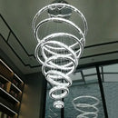 GobekUsa Crystal Ring LED Chandelier: Luxury Modern Ceiling Lighting for Stair, Dining, Bedroom.