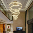 GobekUsa Crystal Ring LED Chandelier: Luxury Modern Ceiling Lighting for Stair, Dining, Bedroom.