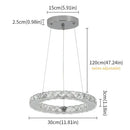 GobekUsa Crystal Rings LED Chandelier Pendant Light Fixture