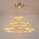 GobekUsa Crystal Rings LED Chandelier Pendant Light Fixture