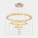 GobekUsa Crystal Rings LED Chandelier Pendant Light Fixture
