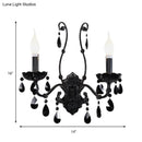 GobekUsa Modern Crystal Sconce in Polished Black: 1/2-Light Cone Wall Mount with Optional Shade for Living Room