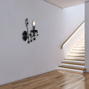 GobekUsa Modern Crystal Sconce in Polished Black: 1/2-Light Cone Wall Mount with Optional Shade for Living Room