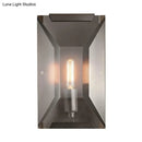 GobekUsa Modern Crystal Sconce Light: Black Wall Mounted Fixture for Corridors - 1 Head, Rectangle Shape