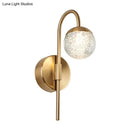 GobekUsa Modern Crystal Spherical Wall Sconce with Gold Finish for Great Room Lighting