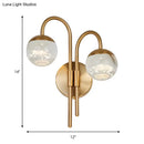GobekUsa Modern Crystal Spherical Wall Sconce with Gold Finish for Great Room Lighting