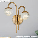 GobekUsa Modern Crystal Spherical Wall Sconce with Gold Finish for Great Room Lighting