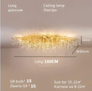GobekUsa Crystal Teardrop Gold Ceiling Chandelier for Elegant Living Room Bedroom Dining Kitchen