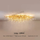 GobekUsa Crystal Teardrop Gold Ceiling Chandelier for Elegant Living Room Bedroom Dining Kitchen