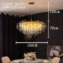 GobekUsa Crystal Teardrop Gold Ceiling Chandelier for Elegant Living Room Bedroom Dining Kitchen