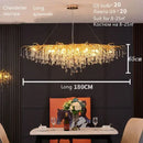 GobekUsa Crystal Teardrop Gold Ceiling Chandelier for Elegant Living Room Bedroom Dining Kitchen