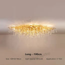 GobekUsa Crystal Teardrop Gold Ceiling Chandelier for Elegant Living Room Bedroom Dining Kitchen