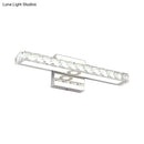 GobekUsa Modern Crystal Vanity Light: Silver/Champagne Linear Wall Sconce with 1 Light in Warm/White for Bathroom
