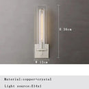 GobekUsa Crystal Wall Lamp: Luxe Bronze Black Copper Sconce Light Fixture