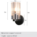 GobekUsa Crystal Wall Lamp: Luxe Bronze Black Copper Sconce Light Fixture