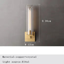 GobekUsa Crystal Wall Lamp: Luxe Bronze Black Copper Sconce Light Fixture