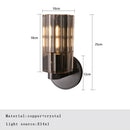 GobekUsa Crystal Wall Lamp: Luxe Bronze Black Copper Sconce Light Fixture