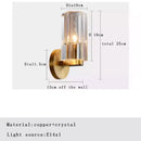 GobekUsa Crystal Wall Lamp: Luxe Bronze Black Copper Sconce Light Fixture