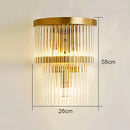 GobekUsa Crystal Wall Lamp: Elegant Lighting for Living Room, Bedroom, and Staircase