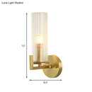 GobekUsa Modern Crystal Wall Sconce with Brass Finish - 1 Light Fixture for Bedroom