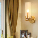 GobekUsa Modern Crystal Wall Sconce with Brass Finish - 1 Light Fixture for Bedroom