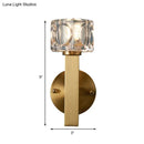 GobekUsa Modern Crystal Wall Sconce with Brass Finish and 1/2 Lights