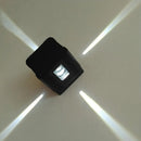 GobekUsa Modern Cubic LED Wall Lamp in Black with Colorful Light Options & Aluminum Finish