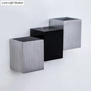 GobekUsa Modern Aluminum LED Wall Sconce in Gray for Porch - Cubic Design, Warm/White Lighting