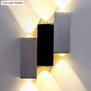 GobekUsa Modern Aluminum LED Wall Sconce in Gray for Porch - Cubic Design, Warm/White Lighting