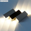 GobekUsa Modern Aluminum LED Wall Sconce in Gray for Porch - Cubic Design, Warm/White Lighting