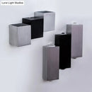 GobekUsa Modern Aluminum LED Wall Sconce in Gray for Porch - Cubic Design, Warm/White Lighting