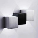 GobekUsa Modern Aluminum LED Wall Sconce in Gray for Porch - Cubic Design, Warm/White Lighting