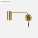 GobekUsa Modern Curved Arm Wall Lamp with Metal Frame and Geometric Shade - Bedroom Wall Lighting