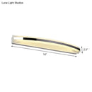 GobekUsa LED Acrylic Vanity Light in Chrome: Streamlined Wall Lighting Solution for Warm/White Bathroom Ambiance