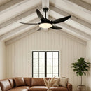 Modern Curved Blade Ceiling Fan Light