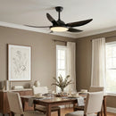 Modern Curved Blade Ceiling Fan Light