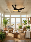 Modern Curved Blade Ceiling Fan Light