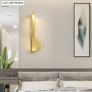 GobekUsa Curved Golden LED Wall Sconce in Warm/White Light - Stylish Aluminum Fixture