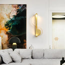 GobekUsa Curved Golden LED Wall Sconce in Warm/White Light - Stylish Aluminum Fixture